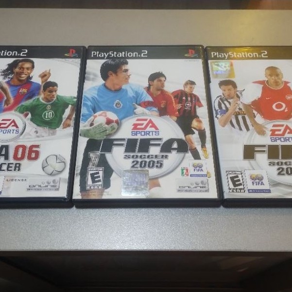 kit FIFA soccer 04 ,FIFA 05, FIFA 06 P/PS2 completos