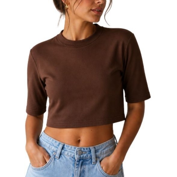 Camiseta T-Shirt Feminina Cropped Oversized Blusa Soltinha Lisa