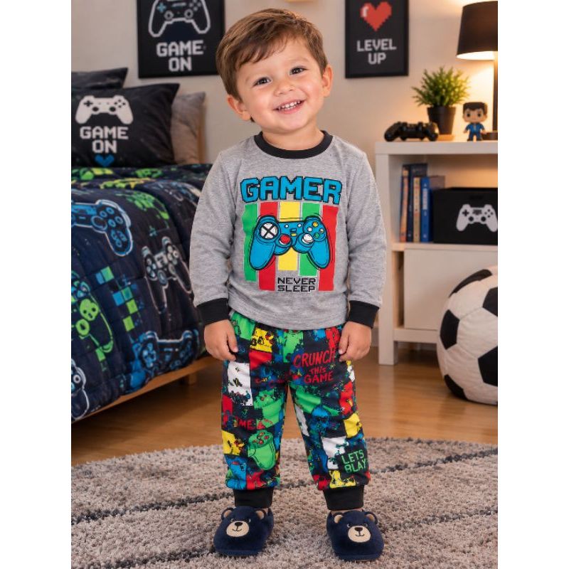 Pijama infantil de MENINO de 1 a 14 anos Inverno Quentinho  Confortável  | Macio e Estampa Divertida