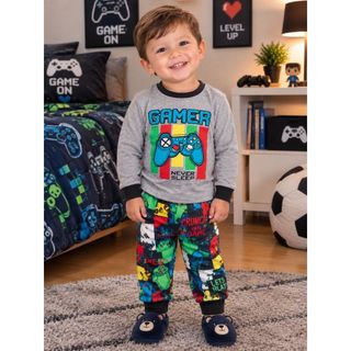 Pijama infantil de MENINO de 1 a 14 anos Inverno Quentinho  Confortável  | Macio e Estampa Divertida