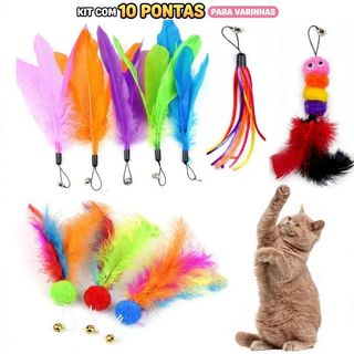 Reposição 10 pontas para varinha do Gato- penas divertidas pompom e outros