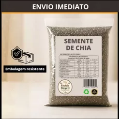 SEMENTE DE CHIA PRETA TIPO 02 COMERCIAL 100% NATURAL - snack brazil