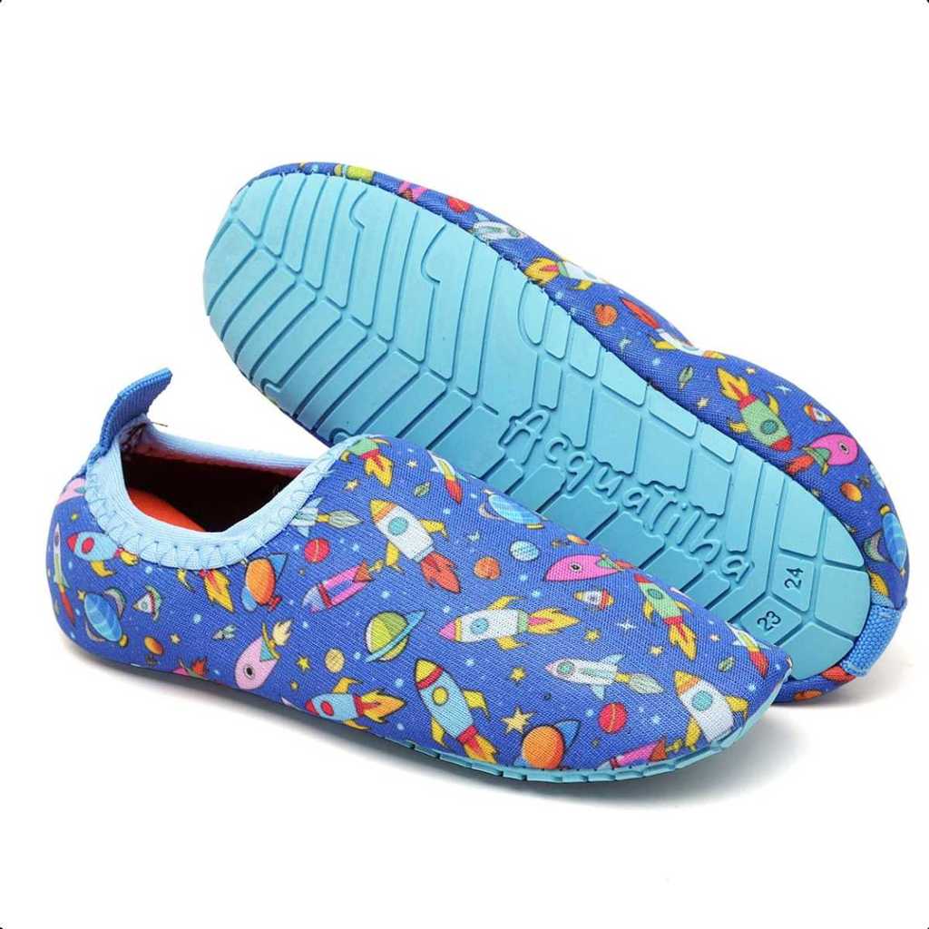Sapato Aquático De Criança Infantil Calce Fácil Sapatilha Antiderrapante Neoprene