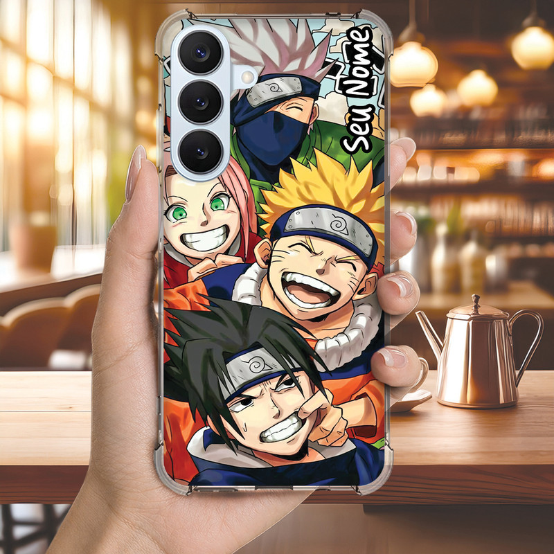 Capa Capinha GALAXY A73 A72 A71 A56 A55 A54 A53 A52 A51 A50 Anti-impacto Personalizada anime NARUTO nome (3531)