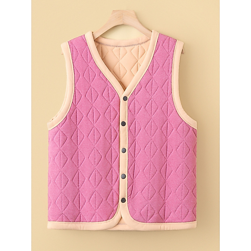 Roupas femininas idosas de meia-idade Roupas de mãe Colete de veludo alemão Colete quente Roupas de outono inverno Cardi