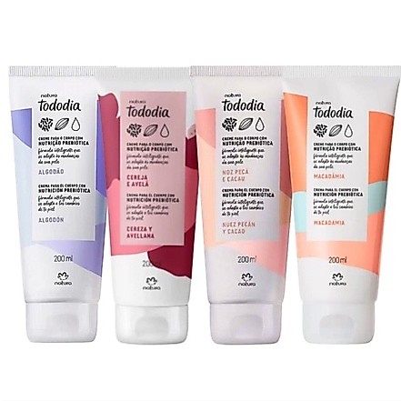 Hidratante Natura 200ml( baunilha cereja e avelã tâmara e canela ).
