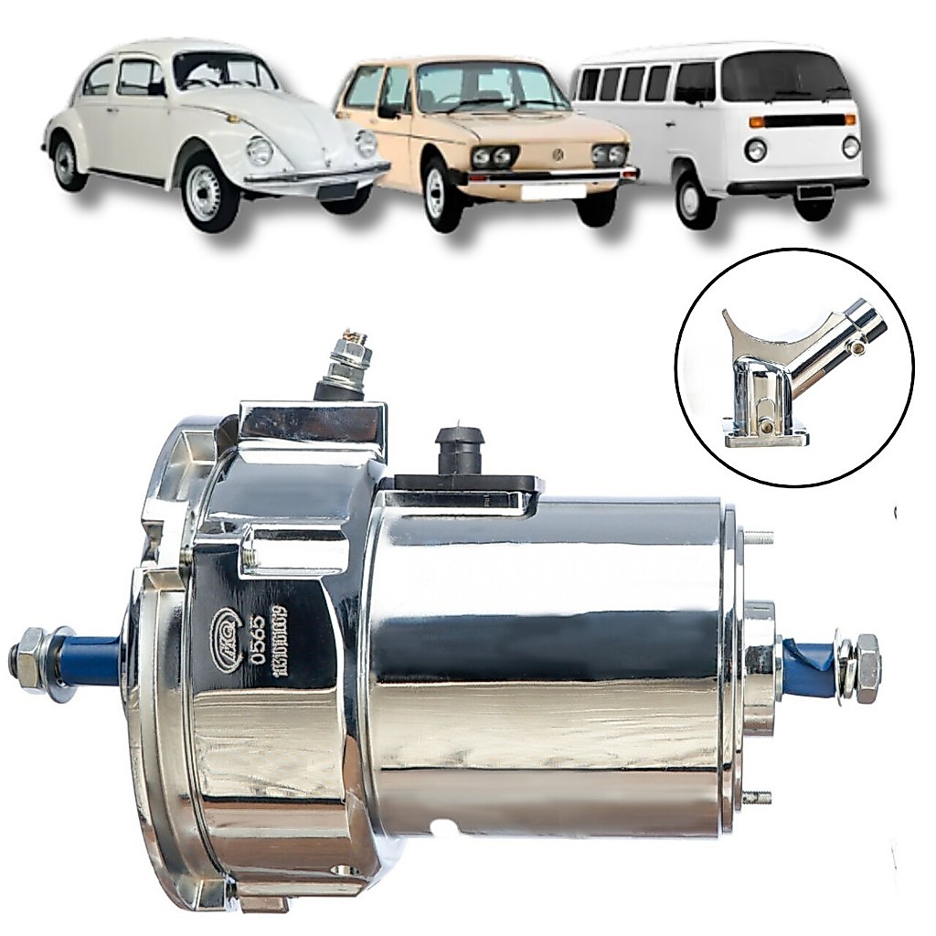 ALTERNADOR VW FUSCA 1970/1996 BRASILIA KOMBI CROMADO 75 AMPERES