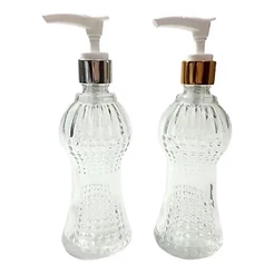 Kit 02 Frascos Vidro Cinturinha 100ml Válvula Sabonete Pump