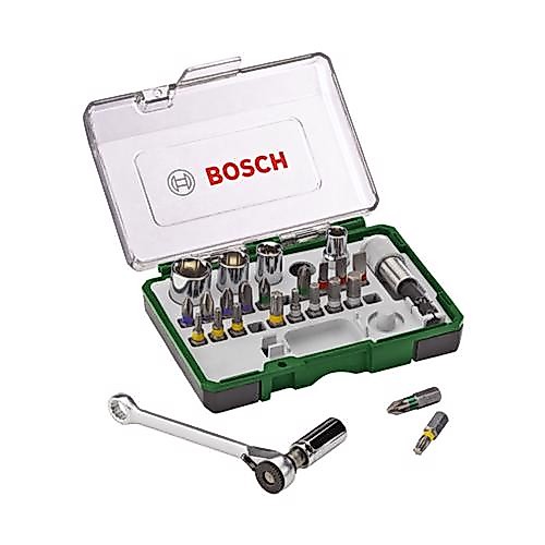 Jogo de Pontas Para Aparafusar e Chaves de Catraca 27 Peças - BOSCH