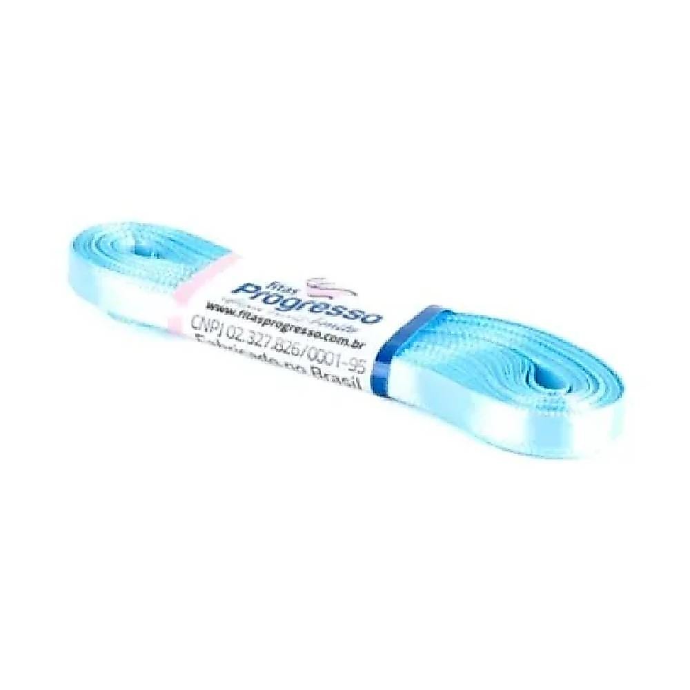 Fita de Cetim Progresso 7mm nº1 - 10m 212 Azul Bebê - 1un