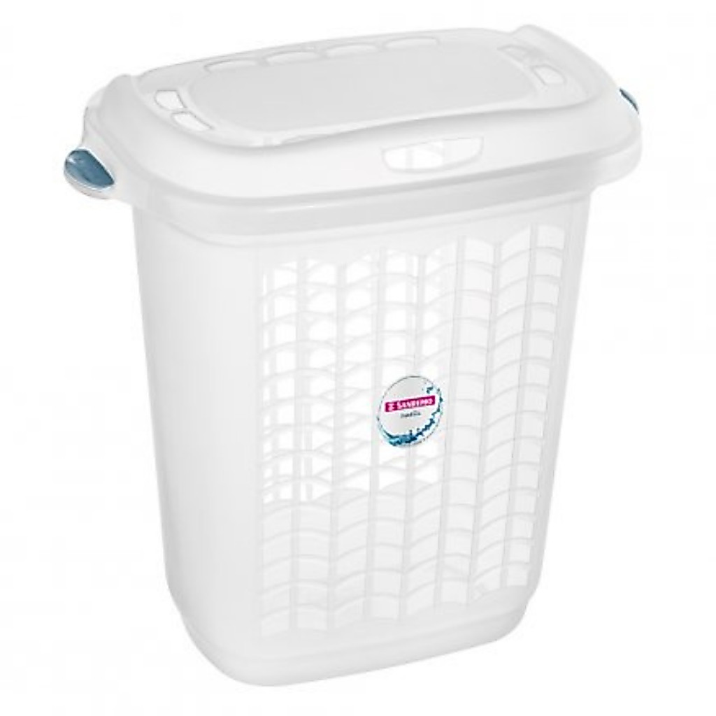 Cesto para Roupa Transparente 46,4 Litros Com Tampa Sanremo 265 SANREMO
