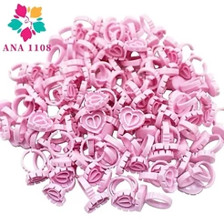 ANA 1108 Kit 1200unidade Anel Batoque Coração Descartável Cola Micropigmentação Henna Cílios Sobrancelhas