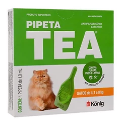 Anti Pulgas Pipeta TEA Gatos 4,1 a 8kg 1ml 30 dias duração