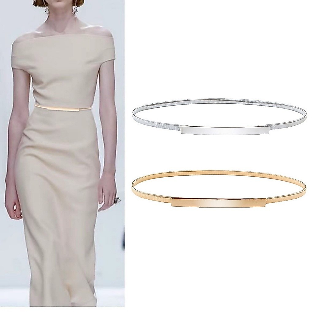 Cintos Finos Para Vestidos Elástico Trecho Feminino Cintura Cintos De Metal