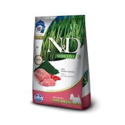 Cães Adultos de Raças Mini e Pequenas Sabor Suíno, Spirulina e Goji Berry 7Kg N&D Spirulina