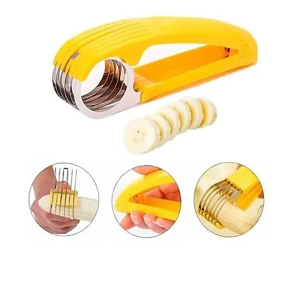 CORTADOR FATIADOR DE BANANA LEGUMES FRUTAS SALSICHA PEPINO LAMINA MULTIUSO