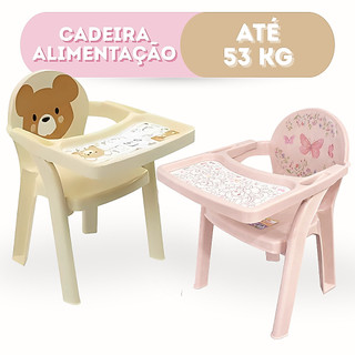 Poltrona de Alimentação Plasutil Infantil Portátil Cadeira Refeição Para Bebê Com Bandeja Para Colorir.