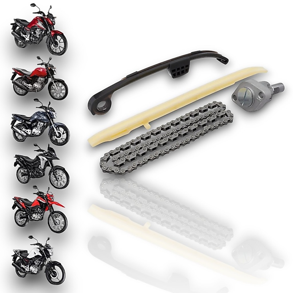 ACIONADOR + TENSOR + GUIA + CORRENTE COMANDO FAN160 TITAN160 START NXR160 BROS XRE190