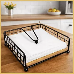 Porta Papel Toalha Organizador Multiuso Cozinha Bambu e Ferro Industrial ENVIO IMEDIATO