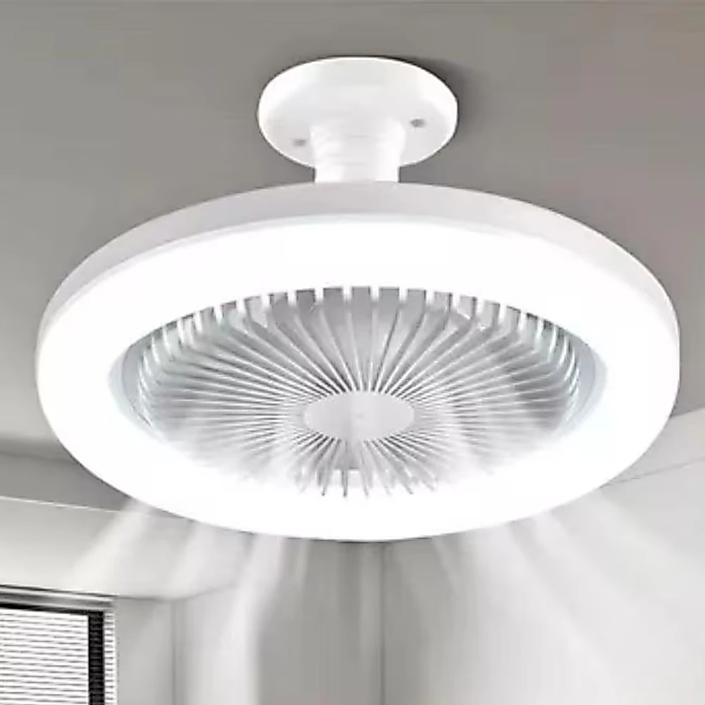 Ventilador Aromatizador Luminária 25w 5 Folhas Grande de Teto Silencioso Controle Remoto E27 Bivolt — imagem 1