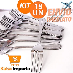 Kit 18 Garfos de Mesa Aço Inoxidável de Alta Qualidade, Garfo para Uso Diário e Profissional Buffet