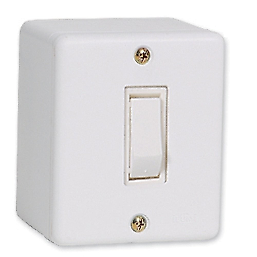 Interruptor Ilumi Sobrepor 1 Tecla Simples Branca 6A 250V