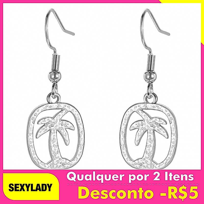 Acessórios para Brincos de Aço Inoxidável com Pingente de Árvore de Coco, Acessórios Artesanais DIY, Acessórios, Present