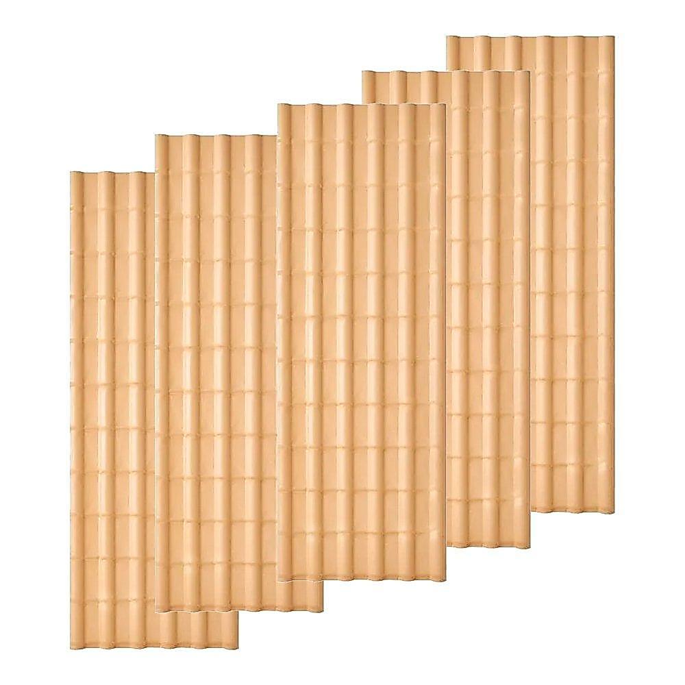 Kit 5 Telha PVC Precon Plan Marfim 2,42x0,88