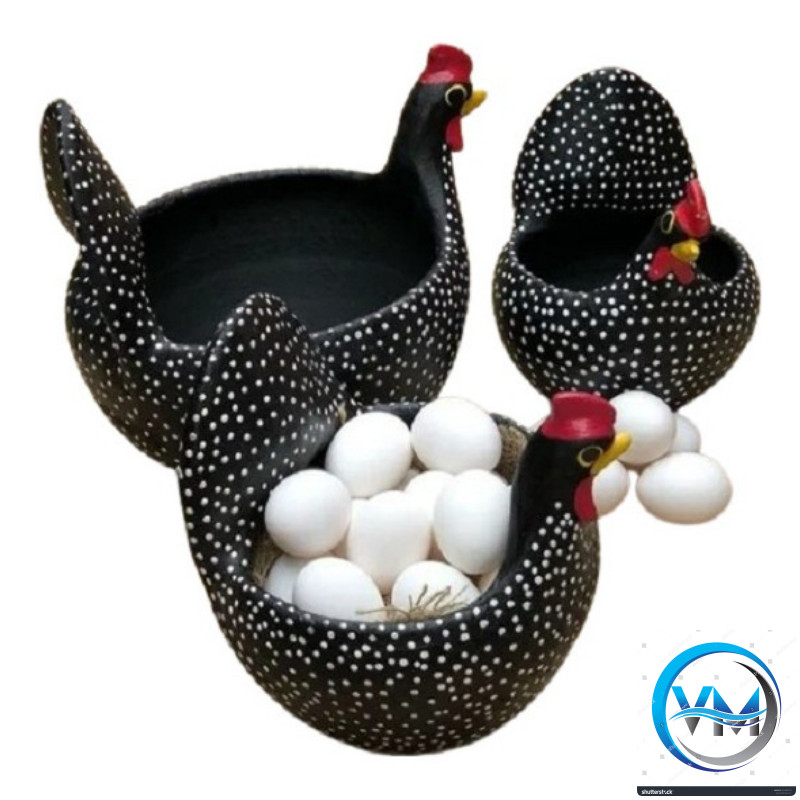 METADE DO PREÇO - Galinha Decorativa Porta Ovos - 1 Dúzia