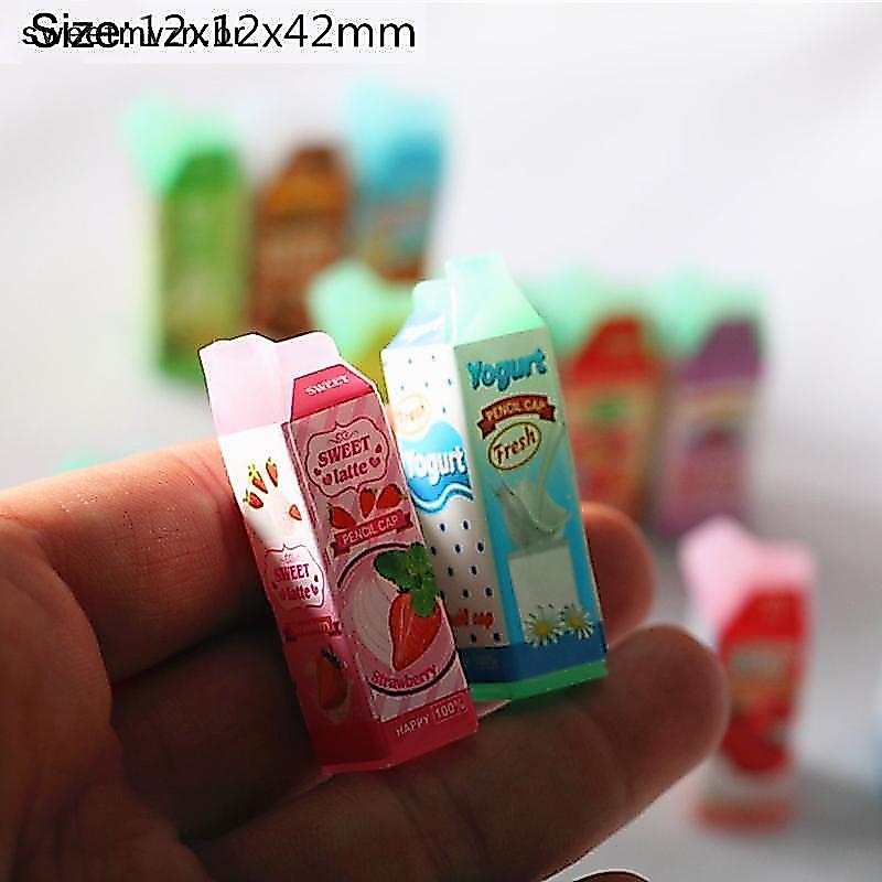 sweetmvzn 4 Peças 1/12 Casa De Bonecas Em Miniatura ABS Suco Caixa Garrafa Bebida Acessórios De Comida Brinquedo BR