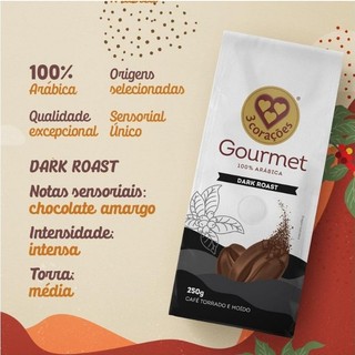 Café Gourmet Três Corações 250g 100% Arábica Dark Cerrado Mineiro Sul De Minas Mogiana Paulista Café Especial