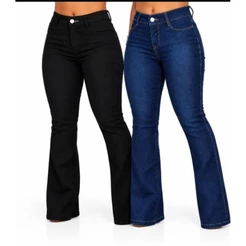 Calça jeans feminina flare