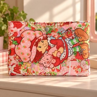 Necessaire Moranguinho retrô anos 80 bolsa de maquiagem estilo criativo