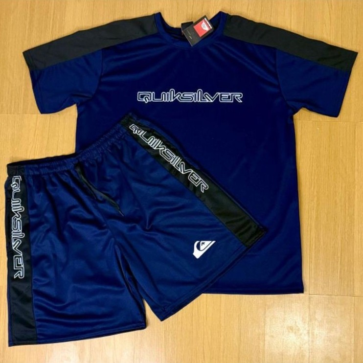 Conjunto Masculino Camiseta e Bermuda QKS Lançamento