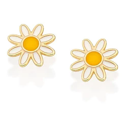 Brinco Infanti Rommanel Banhado A Ouro Margarida 526711