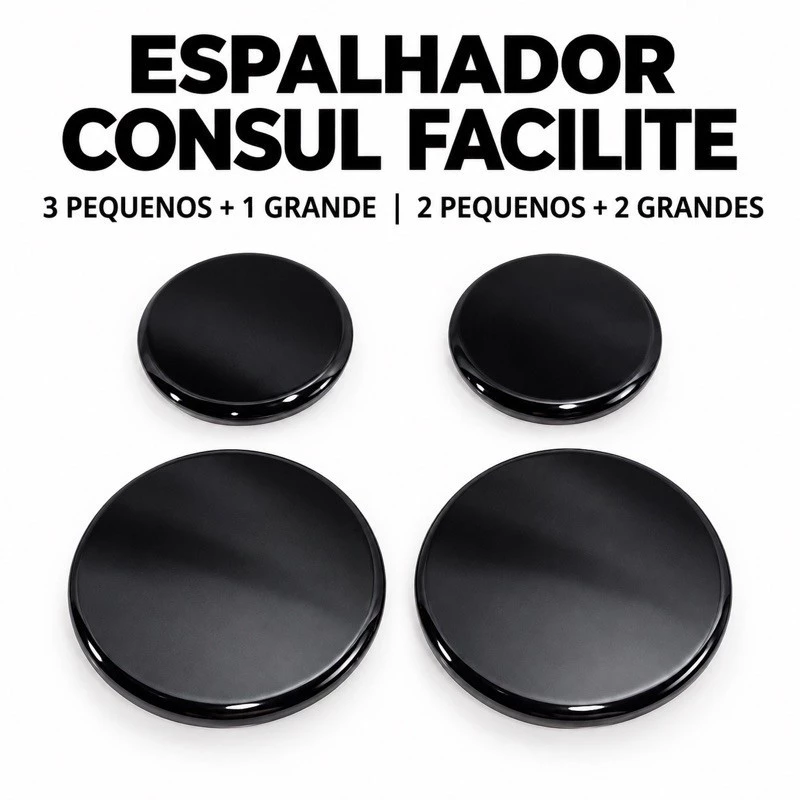 Espalhadores 4 unidades Tampinhas Queimador Fogão Brastemp Clean Consul Facilite