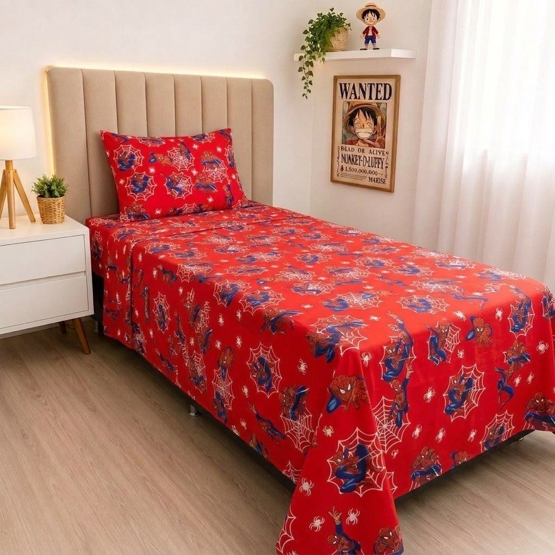 Lençol Infantil Solteiro com 1 Fronha/ Estampas Variadas Toque Macio