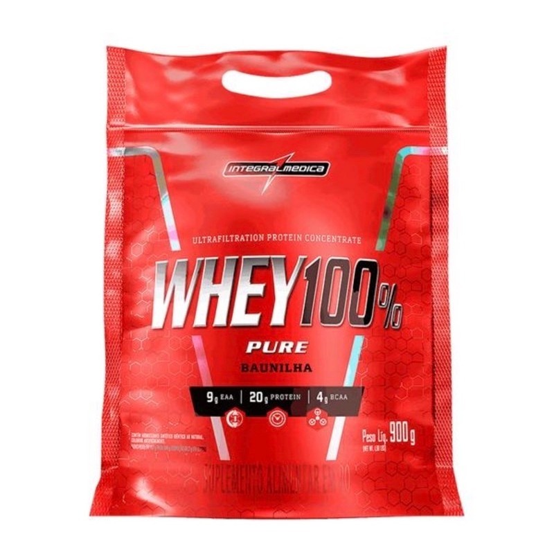 Whey 100% Pure Integralmédica 900g com Alta Absorção de Proteína