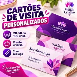 Cartões de Visita Personalizado - Frente Brilhante e Verso Fosco - Papel Glossy 230g