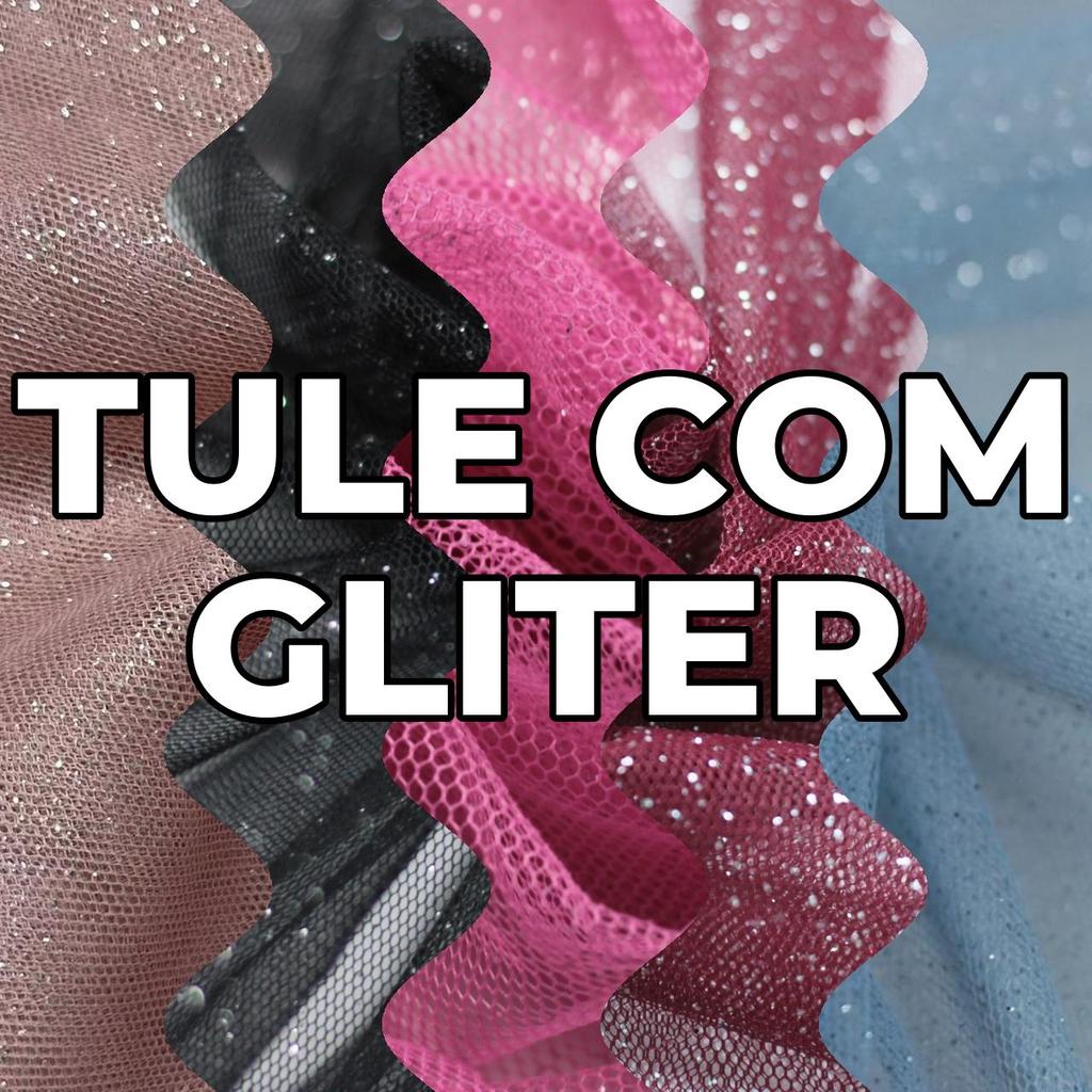 3 Metros Tecido Tule com Brilho e Glitter Cristal 1.50m Largura