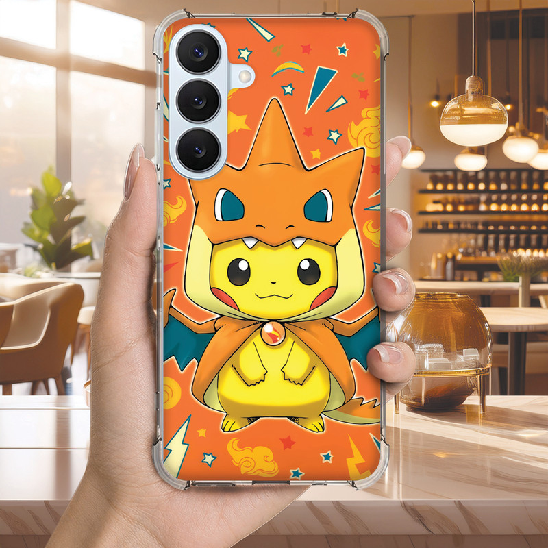 Capa Capinha GALAXY A20 A16 A15 A14 A13 A12 Anti-impacto Personalizada anime PIKACHIU (3453)