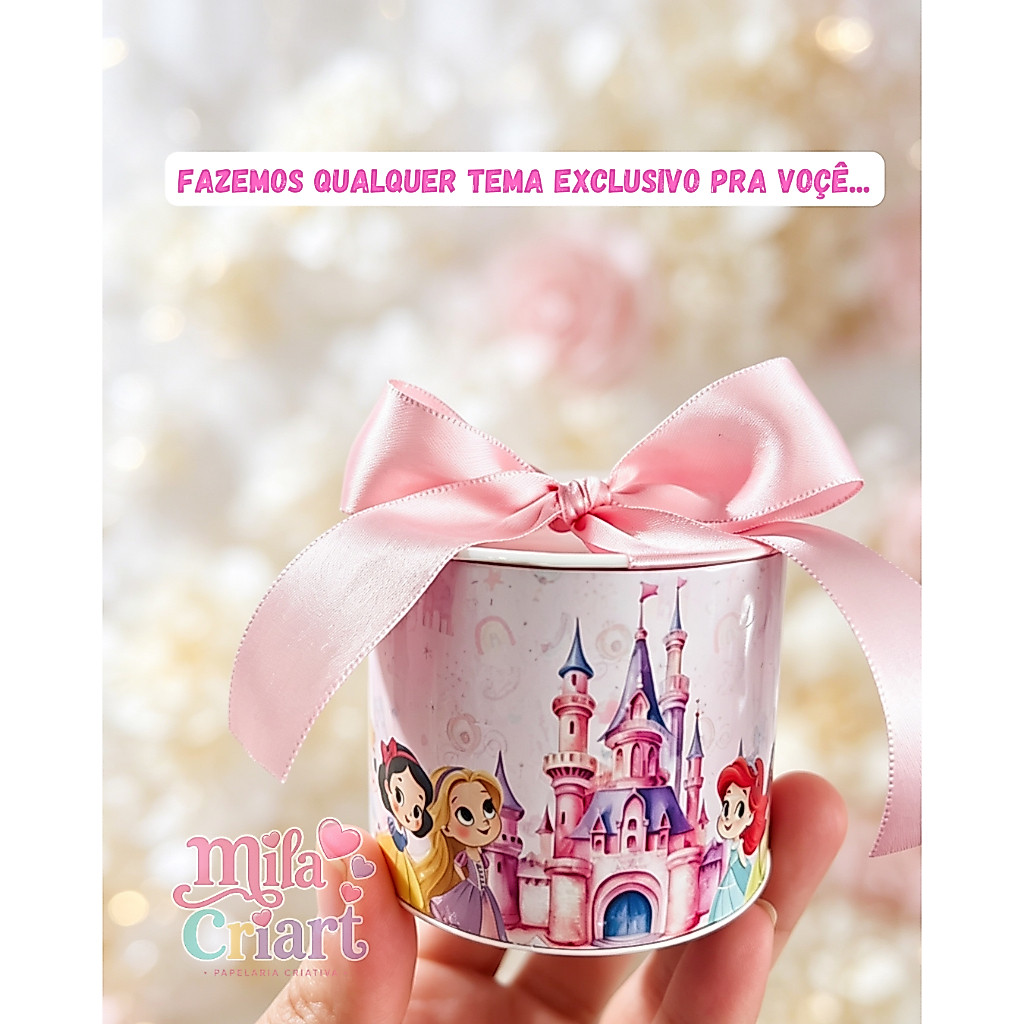 Kit tubolatas personalizadas PRINCESA CUTE • Lembrancinha maternidade | chá de bebê • 5x6 Fazemos qualquer tema