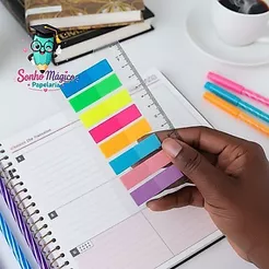 Marcador de Página Adesivo Yins 200 Folhas Coloridas 8 Cores Sticky Notes Index Tabs Planner Livro Caderno Estudo