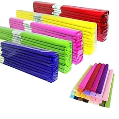 Papel Crepom Escolar Rolo Colorido Premium P/ Artesanato E Decoração Festa Infantil Atacado Promoção