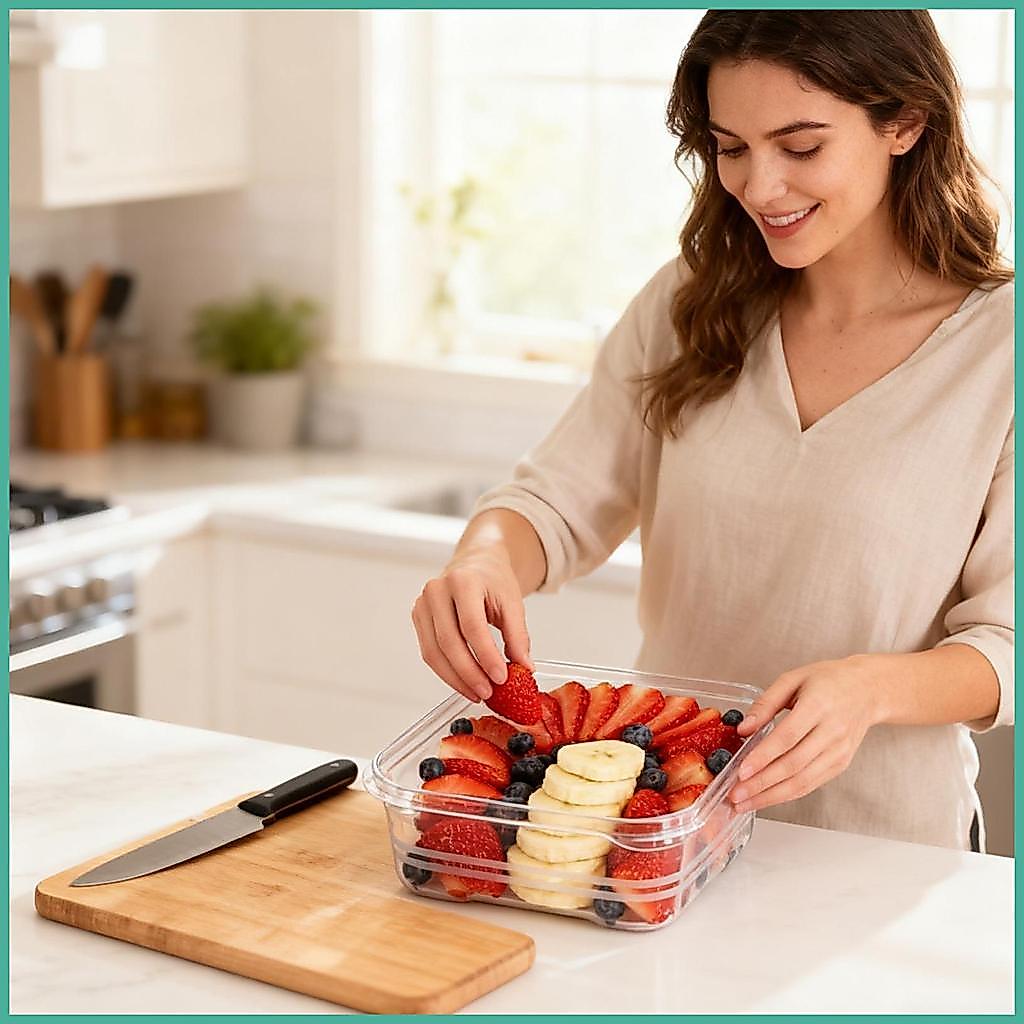 Armazenamento De Geladeira Empilhável Recipiente Transparente Organizador De Caixa De Alimentos Para Frutas Vegetais Car