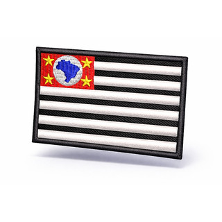 Patch Bordado Termocolante OU Fecho de Contato - Bandeira São Paulo