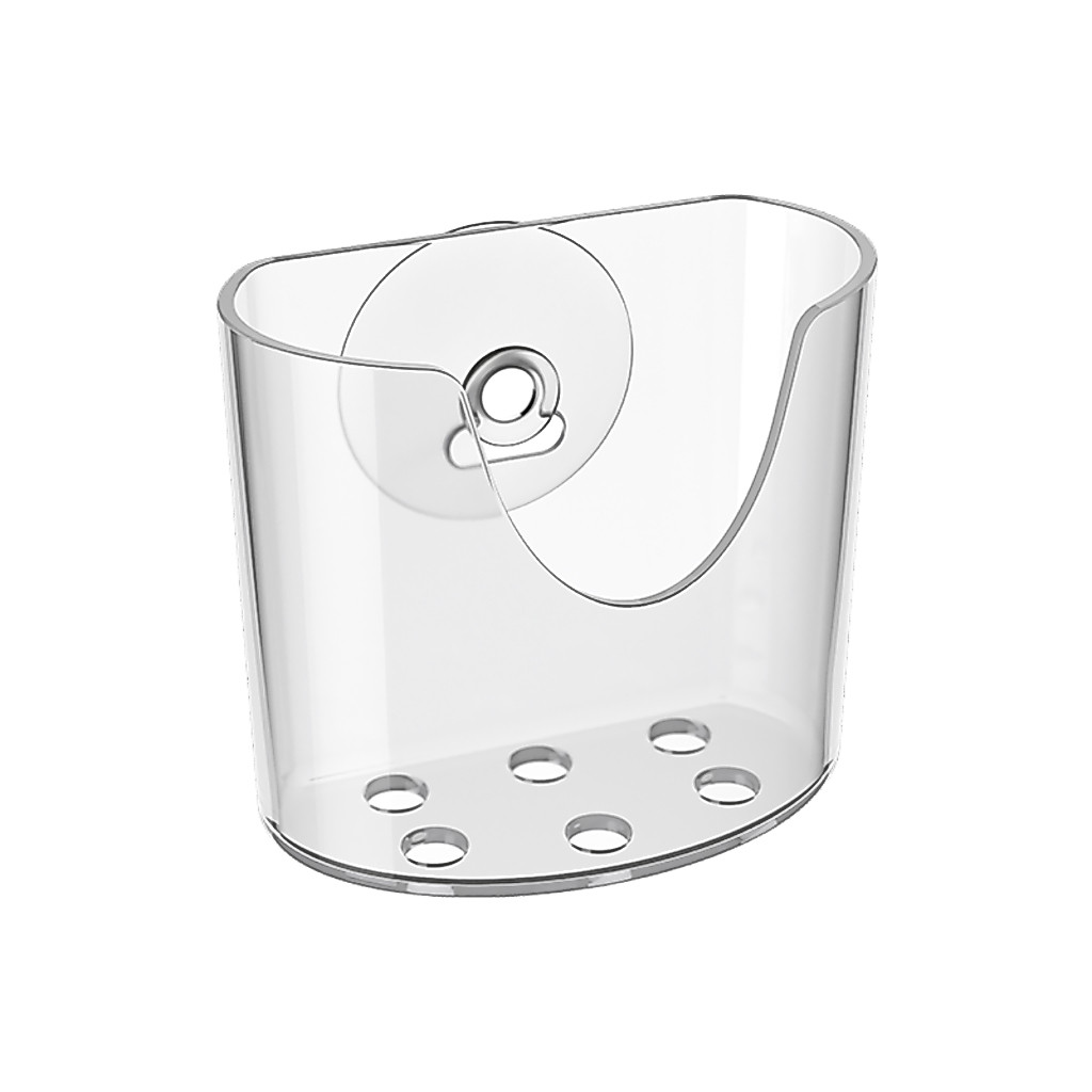 Organizador Mini Com Ventosa Coza Glass 10,4 x 5,6 x 9 cm Cristal