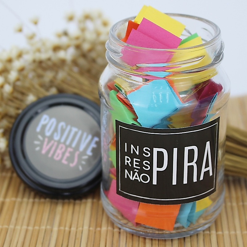 Pote De Mensagens Inspira Respira Não Pira- 45 mensagens