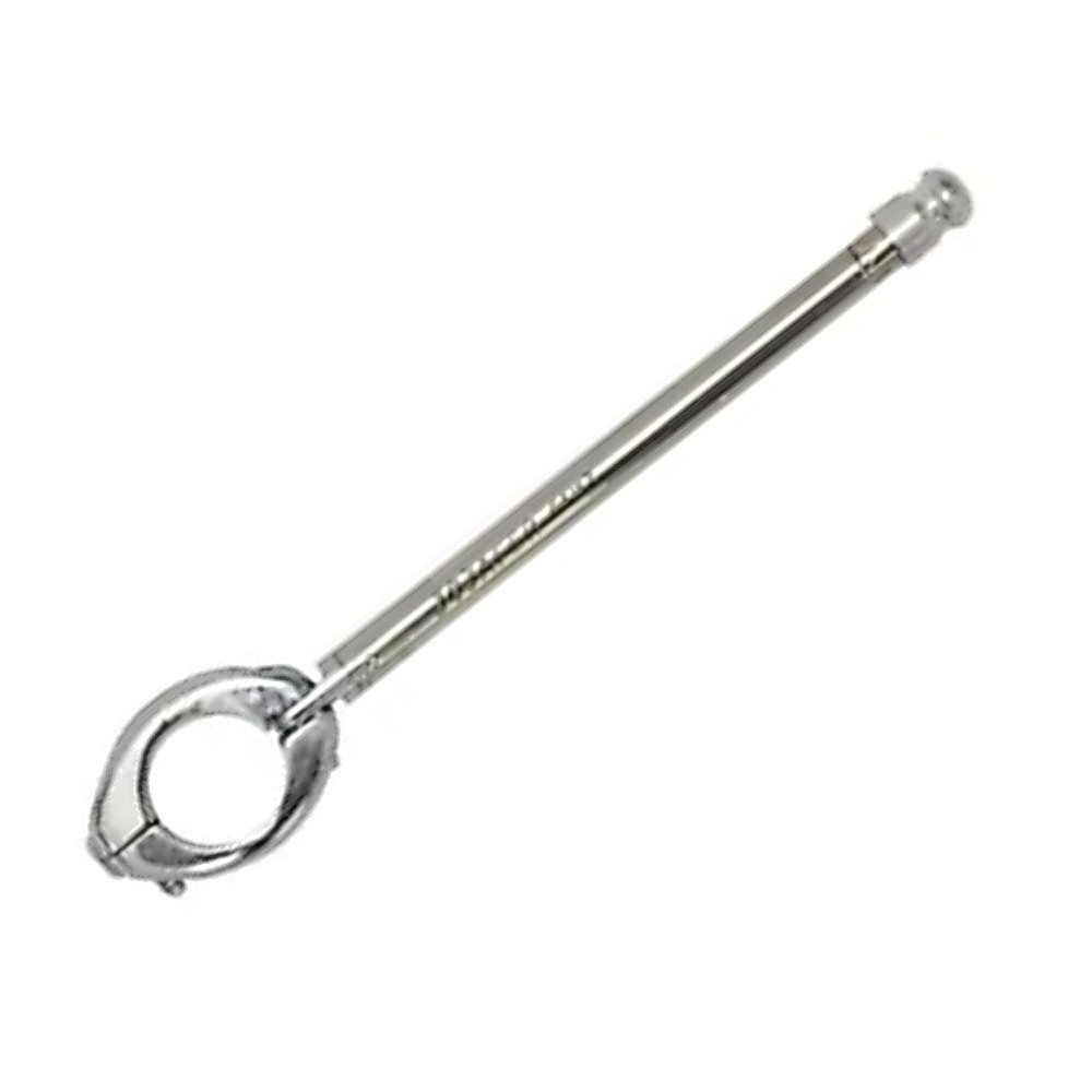 Antena Corta Pipa Moto Retrátil Guidao Aço Inox 7/8 Pta Mf10