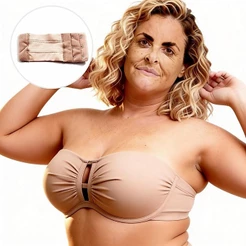 Sutiã Plus Size Tomara Que Caia com Bojo Efeito Invisível e Extensor de Sutiã